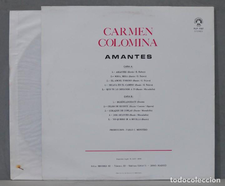 Discos de vinilo: LP. CARMEN COLOMINA. AMANTES - Foto 2