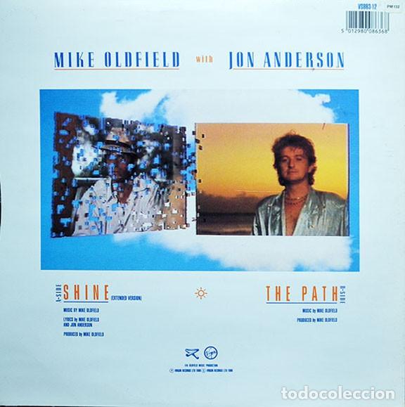 Discos de vinilo: MIKE OLDFIELD ” SHINE, MAXI SINGLE - Spain Edition 1988 - Foto 2 - 312376533