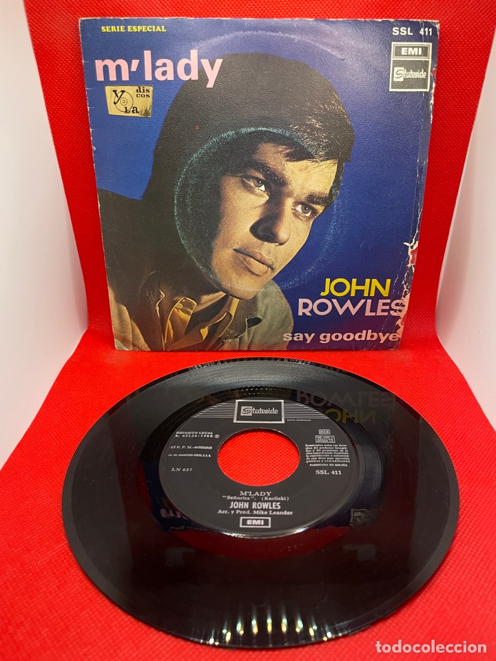 Discos de vinilo: JOHN ROWLES 7&rdquo;PS Spain 1968 MLady - Foto 1