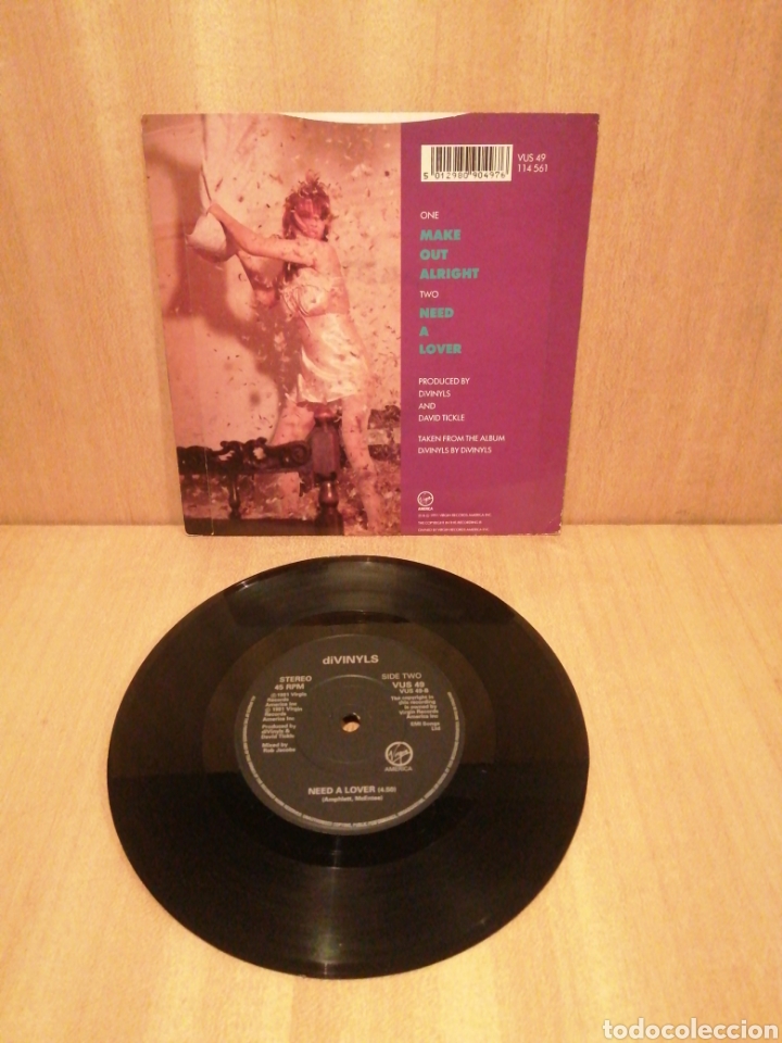 Discos de vinilo: Divinyls. Make out alright. Need a lover. A&ntilde;o 1991. - Foto 2