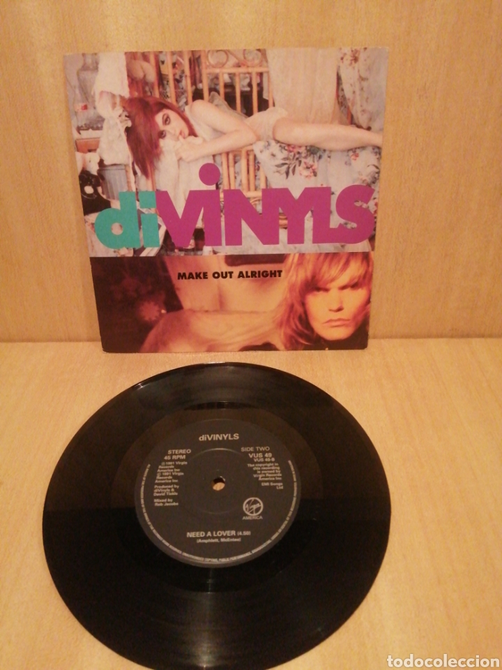 Discos de vinilo: Divinyls. Make out alright. Need a lover. A&ntilde;o 1991. - Foto 1