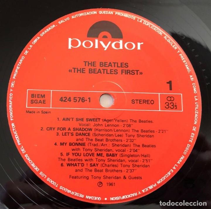 Discos de vinilo: BEATLES FIRST, LP edici&oacute;n espa&ntilde;ola 1989 (polydor) - Foto 5