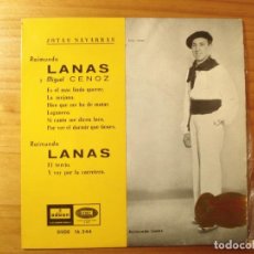 Discos de vinilo: JOTAS NAVARRAS DE RAIMUNDO LANAS SINGLE. Lote 312522773