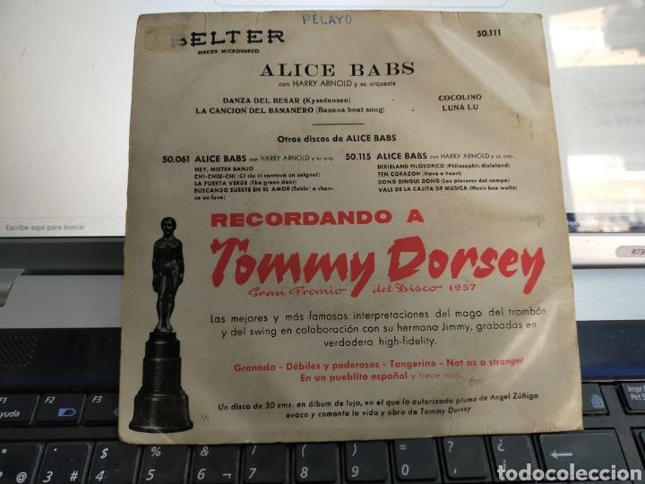 Discos de vinilo: Alice babs ep danza del besar + 3 Espa&ntilde;a - Foto 2
