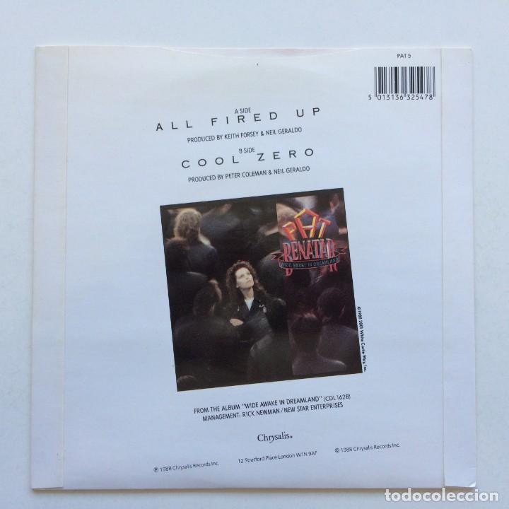 Discos de vinilo: Pat Benatar &lrm;&ndash; All Fired Up / Cool Zero , UK 1988 Chrysalis - Foto 2