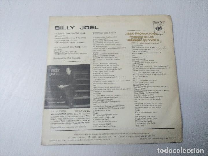 Discos de vinilo: BILLY JOEL/KEEPING THE FAITH/SINGLE. - Foto 3