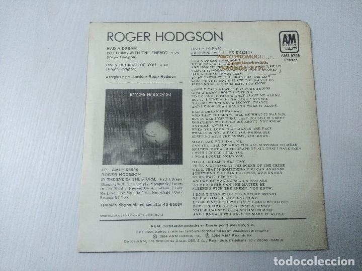 Discos de vinilo: ROGER HODGSON/HAD A DREAM/SINGLE. - Foto 3
