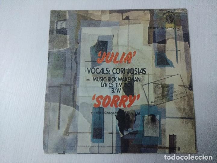 Discos de vinilo: THE RICK WAKEMAN BAND/JULIA/SINGLE. - Foto 3
