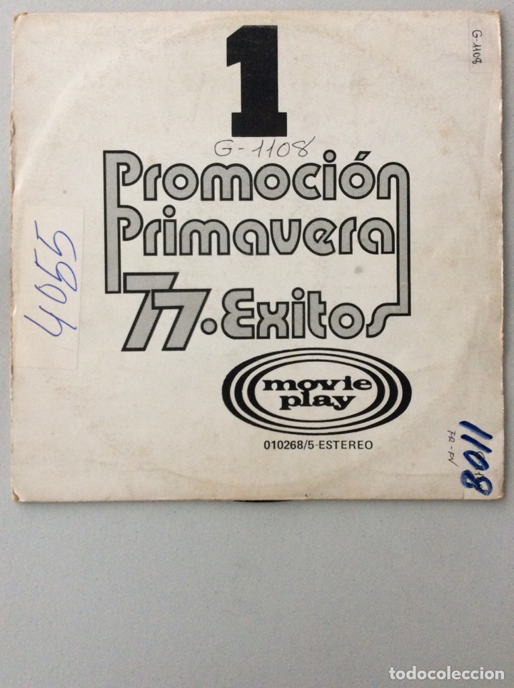 Discos de vinil: 1 promoci&oacute;n Primavera 77 &eacute;xitos Movie Play.