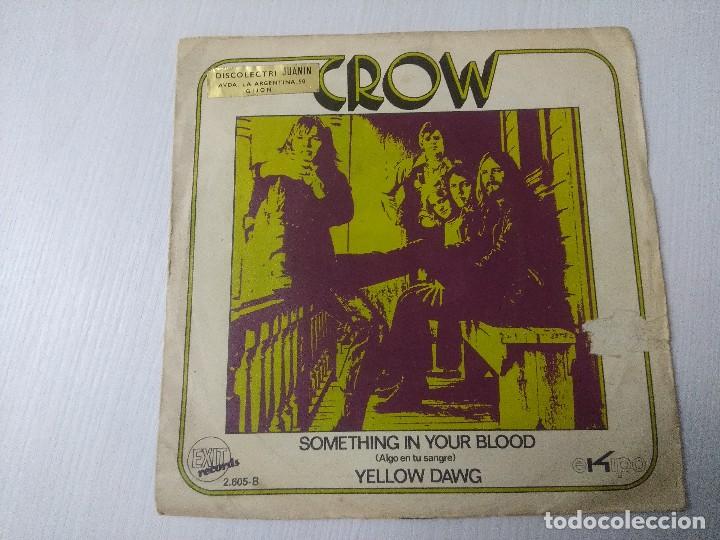 Discos de vinilo: CROW/SOMETHING IN YOUR BLOOD/SINGLE. - Foto 1
