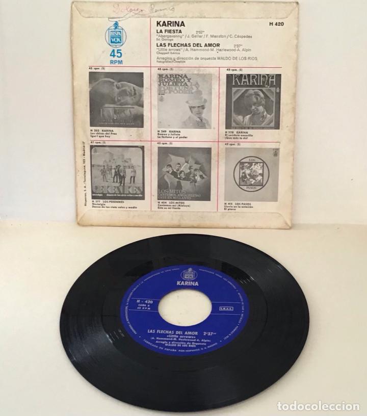 Discos de vinilo: KARINA, LA FIESTA/LAS FLECHAS DEL AMOR - Foto 2