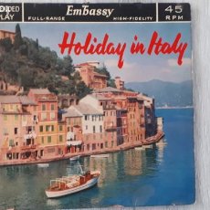 Discos de vinilo: VARIOUS – HOLIDAY IN ITALY SELLO:EMBASSY – WEP 1048 FORMATO: VINILO, 7”, EP, 45 RPM PAÍS:UK