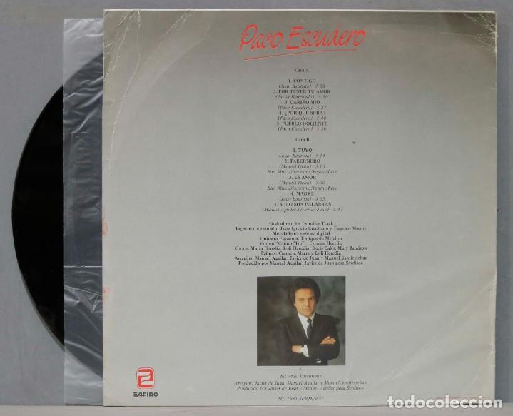 Discos de vinilo: LP. PACO ESCUDERO. Contigo - Foto 2