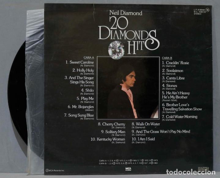 Discos de vinilo: LP. NEIL DIAMOND. 20 DIAMOND HITS - Foto 2