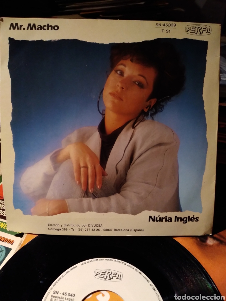 Discos de vinilo: Vinilo Single- NURIA INGLES &rdquo;MR. MACHO&rdquo; ES.87 - Foto 2