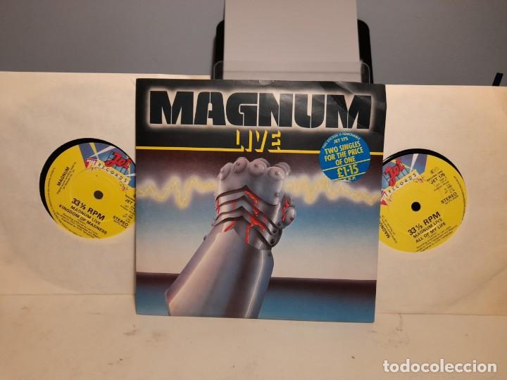 Discos de vinilo: DOBLE SINGLE MAGNUM LIVE ( 4 CANCIONES ) - Foto 1