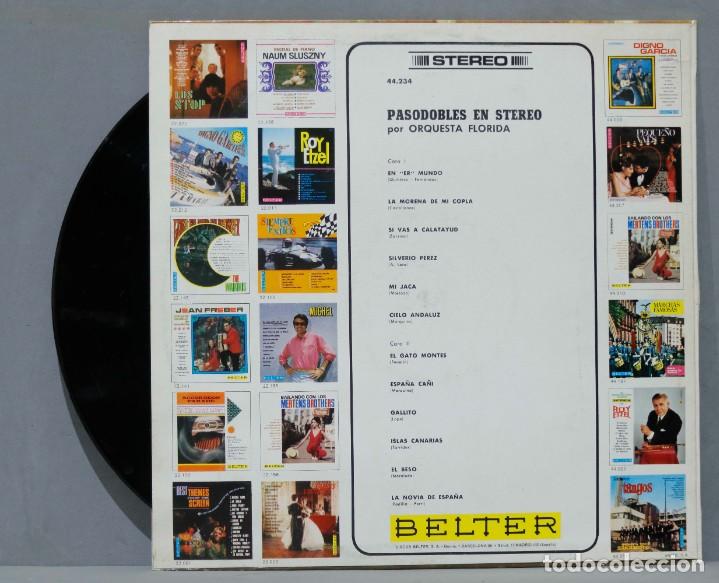 Discos de vinilo: LP. ORQUESTA FLORIDA. PASODOBLES EN STEREO - Foto 2