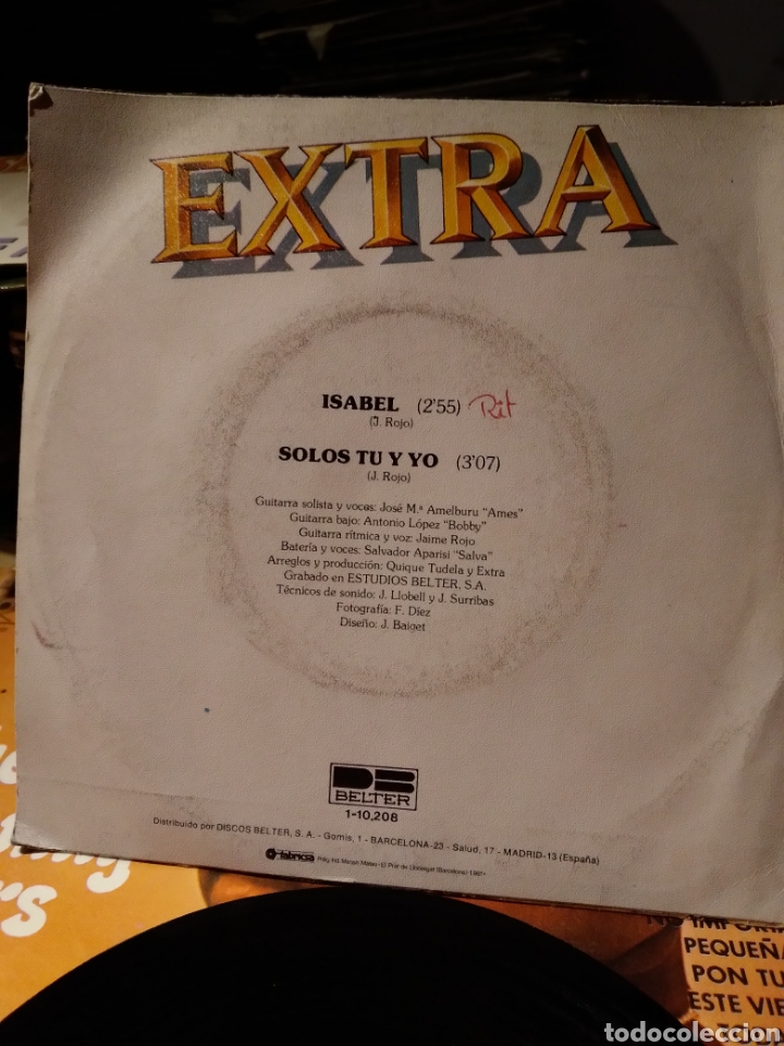 Discos de vinilo: Vinilo Single - EXTRA &rdquo;ISABEL/SOLOS TU Y YO&rdquo; ES.82 - Foto 3
