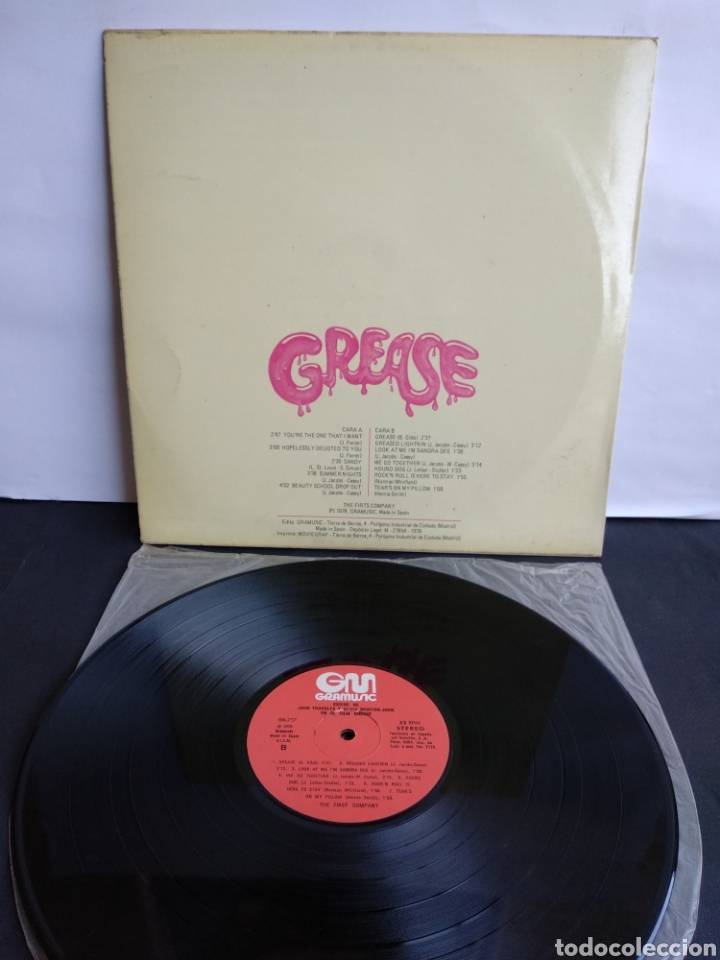 Discos de vinilo: *&Eacute;XITOS FILM GREASE, GRAMUSIC, 1978. ESP. A2 - Foto 2