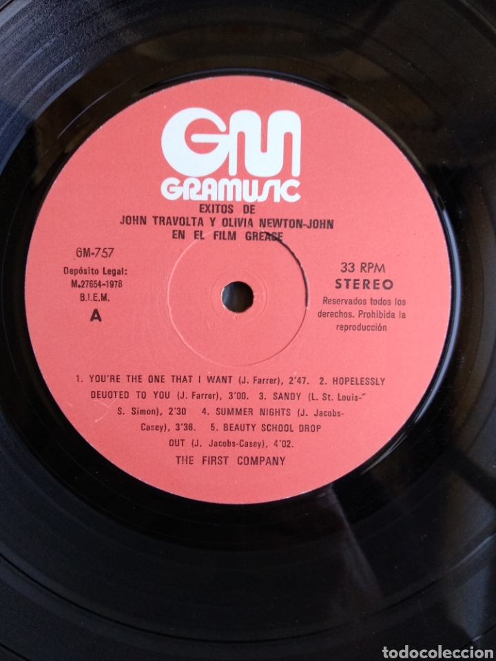 Discos de vinilo: *&Eacute;XITOS FILM GREASE, GRAMUSIC, 1978. ESP. A2 - Foto 3