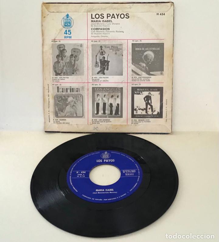 Discos de vinilo: LOS PAYOS, MAR&Iacute;A ISABEL/COMPASION - Foto 2