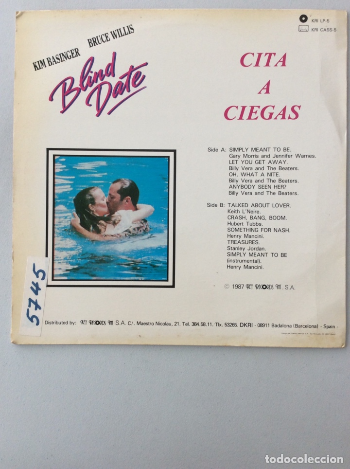 Discos de vinilo: BSO cita a ciegas. (Blind date) - Foto 2