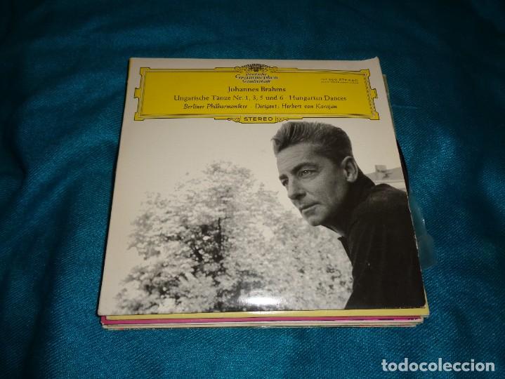 Discos de vinilo: BRAHMS. HUNGARIAN DANCES. HERBERT VON KARAJAN. DEUSTCHE GRAMMOPHON. CON EL CENTRO. IMPECABLE (#) - Foto 1