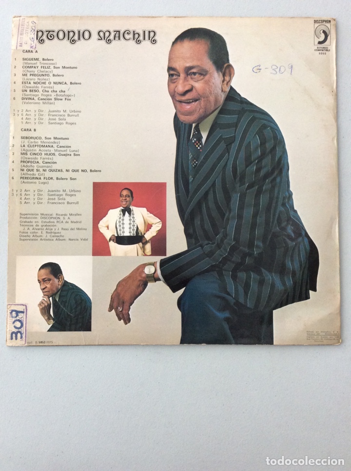 Discos de vinilo: Antonio Machin. Para bailar con. - Foto 2