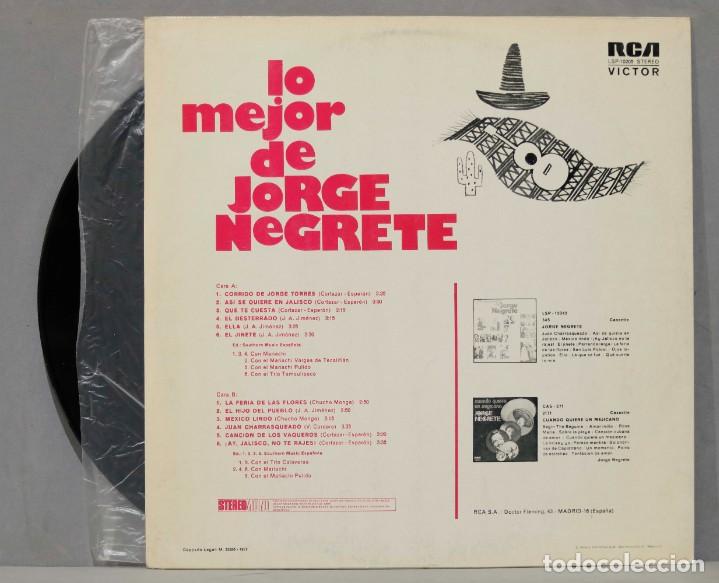 Discos de vinilo: LP. Lo Mejor De Jorge Negrete - Foto 2