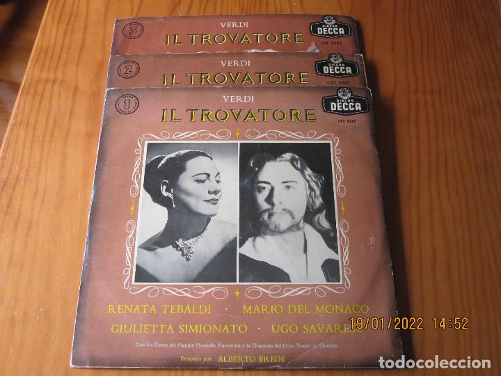 Discos de vinilo: VERDI IL TROVATORE OPERA 3 LPS - Foto 1