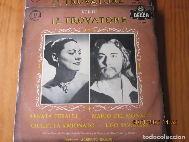 Discos de vinilo: VERDI IL TROVATORE OPERA 3 LPS - Foto 2