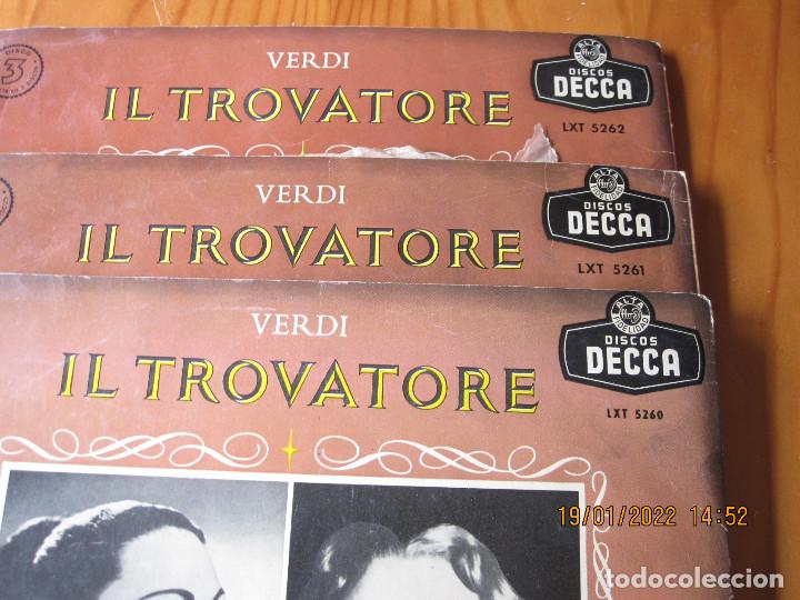 Discos de vinilo: VERDI IL TROVATORE OPERA 3 LPS - Foto 3