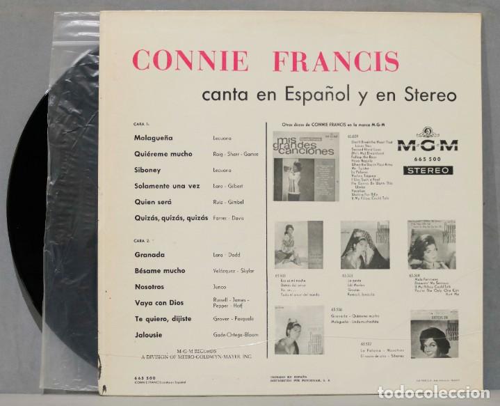 Discos de vinilo: LP. CONNIE FRANCIS EN ESPA&Ntilde;OL Y EN STEREO - Foto 2