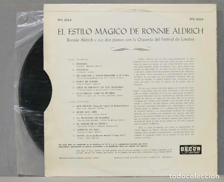 Discos de vinilo: LP. EL ESTILO MAGICO DE RONNIE ALDRICH - Foto 2