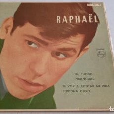 Disques de vinyle: SINGLE RAPHAEL: TU, CUPIDO/ INMENSIDAD/ TE VOY A CONTAR MI VIDA/ PERDONA, OTELO.. Lote 313233243
