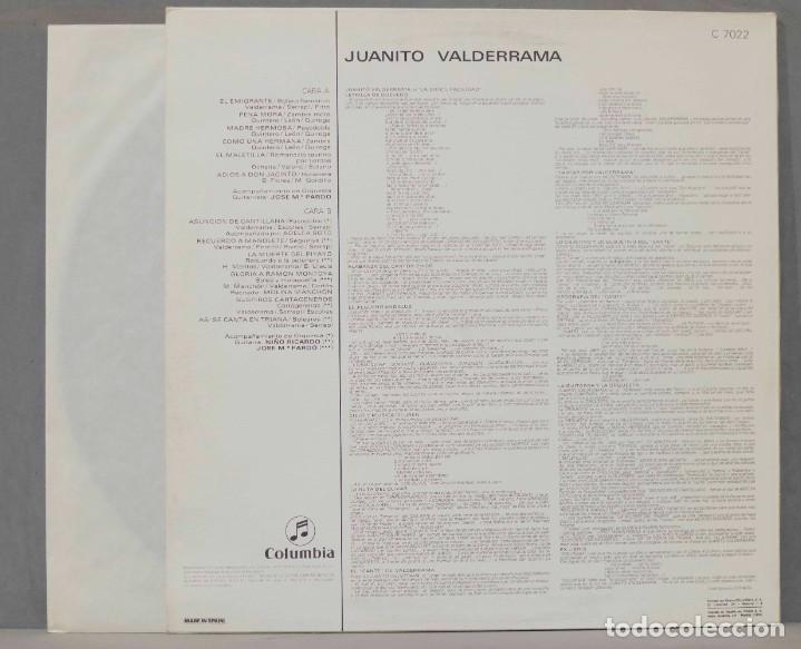 Discos de vinilo: LP. JUANITO VALDERRAMA. EL EMIGRANTE - Foto 2