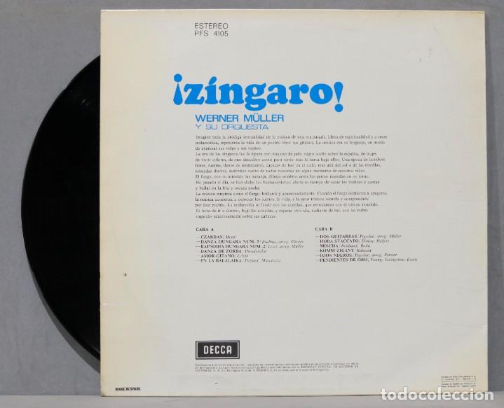 Discos de vinilo: LP. WERNER MULLER Y SU ORQUESTA. &iexcl;Z&Iacute;NGARO! - Foto 2