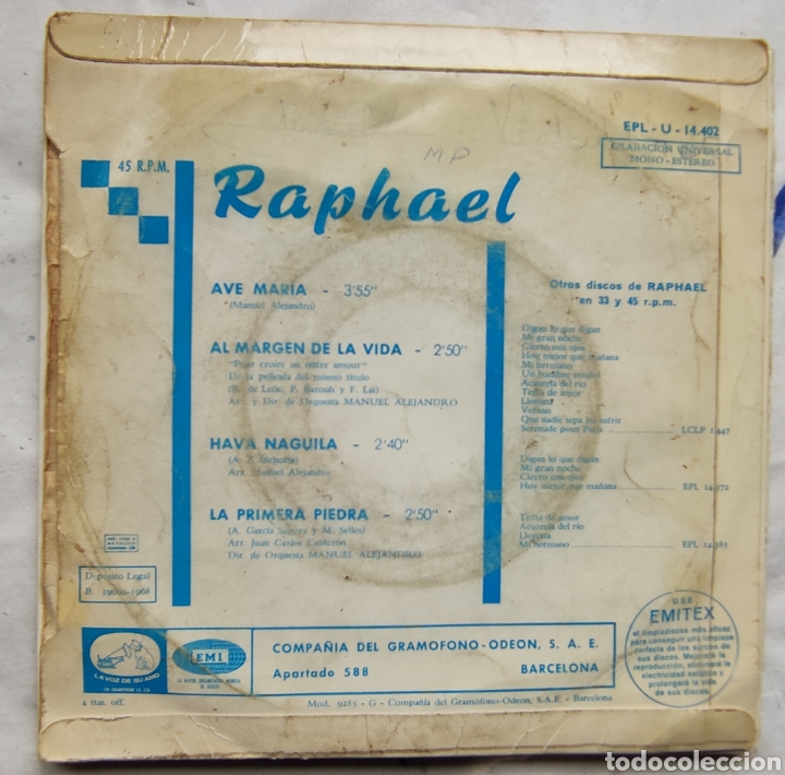 Discos de vinilo: RAPHAEL, 5 vinilos - Foto 7