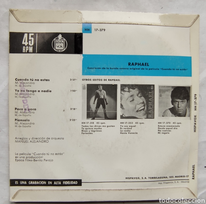 Discos de vinilo: RAPHAEL, 5 vinilos - Foto 11