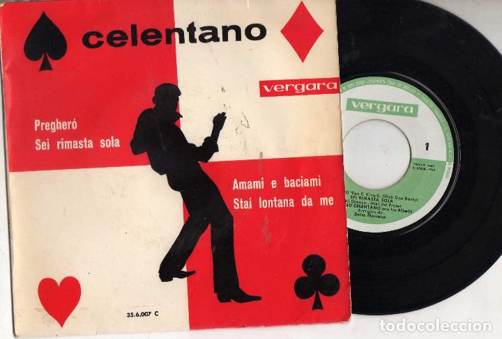Disques de vinyle: CELENTANO,1962 PREGHERO Y TRES CANCIONES MAS