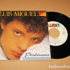 Discos de vinilo: LUIS MIGUEL - PERDONAME (ALL BY MYSELF - ERIC CARMEN / CELINE DION) - SINGLE - 1987. Lote 313425023