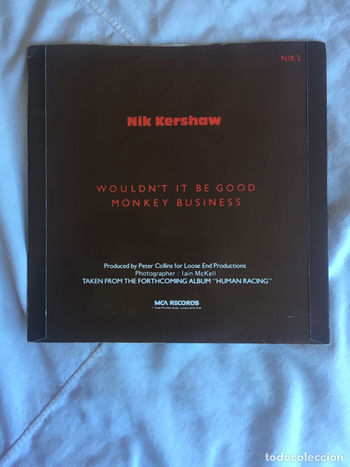 Discos de vinilo: Nik Kershaw wouldn&rsquo;t it be good / SINGLE - Foto 2