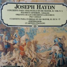 Discos de vinilo: LP. JOSEPH HAYDN. CONCIERTO PARA VIOLOCELO EN RE MAYOR