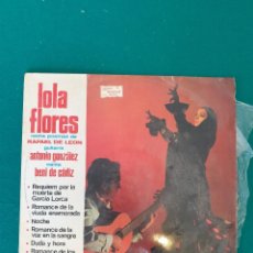 Discos de vinilo: LOLA FLORES - RECITA POEMAS DE RAFAEL DE LEON - BELTER 1967.. Lote 313538628
