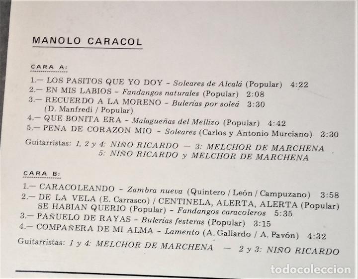 Discos de vinilo: Manolo Caracol. RCA NL-35171 - Foto 2