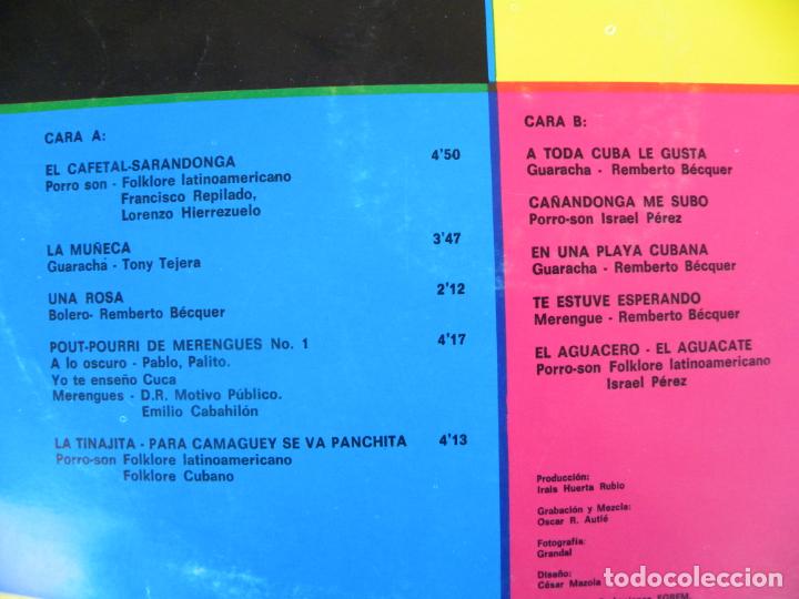 Discos de vinilo: LOS CARIBE&Ntilde;OS -LP -EDICION CUBANA - Foto 3