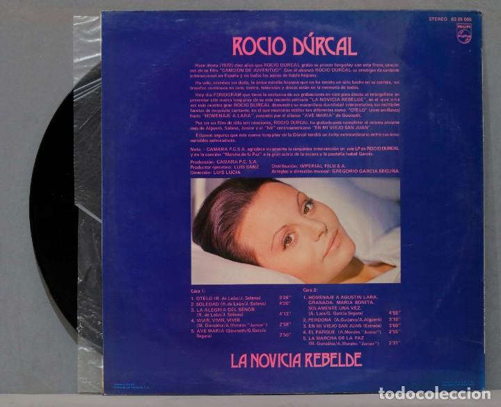 Discos de vinilo: LP. ROCIO DURCAL. LA NOVICIA REBELDE - Foto 2