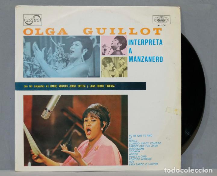 Discos de vinilo: LP. OLGA GUILLOT. interpreta a MANZANERO - Foto 1
