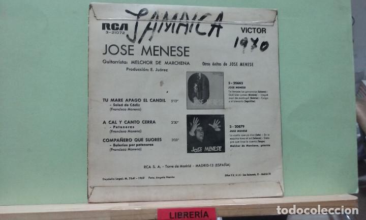 Discos de vinilo: Jos&eacute; Menese, RCA 1969 -- EP - Foto 2