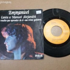 Disques de vinyle: EMMANUEL / TENGO MUCHO QUE APRENDER DE TI / SINGLE 7 PULGADAS. Lote 313703208